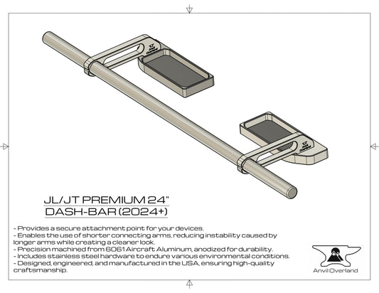 JL/JT 24" Dash-Bar (2024-2025)