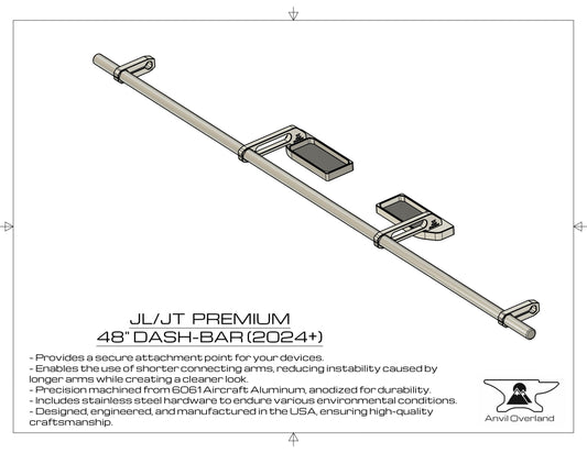 JL/JT 48" Dash-Bar  (2024-2025)