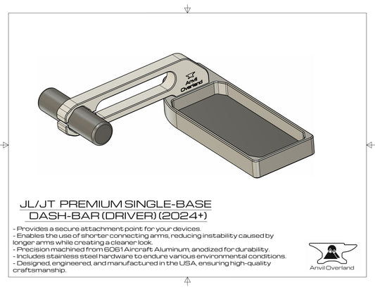 JL/JT Single Base Dash-Bar (2024+)