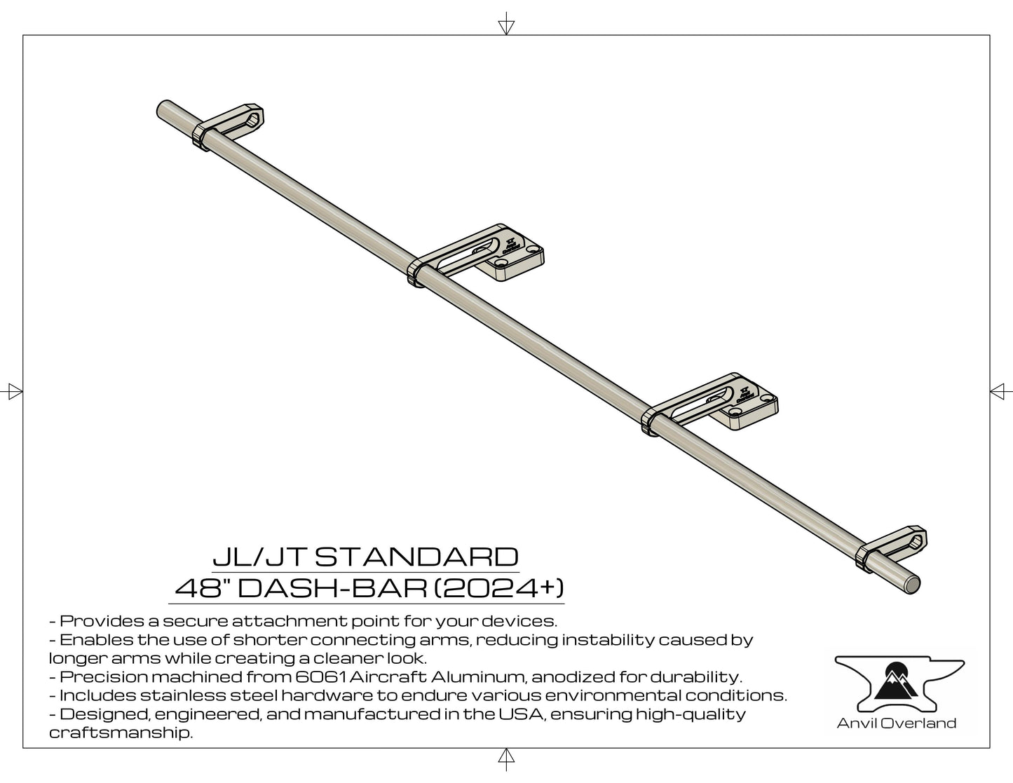 JL/JT 48" Dash-Bar (2024+)